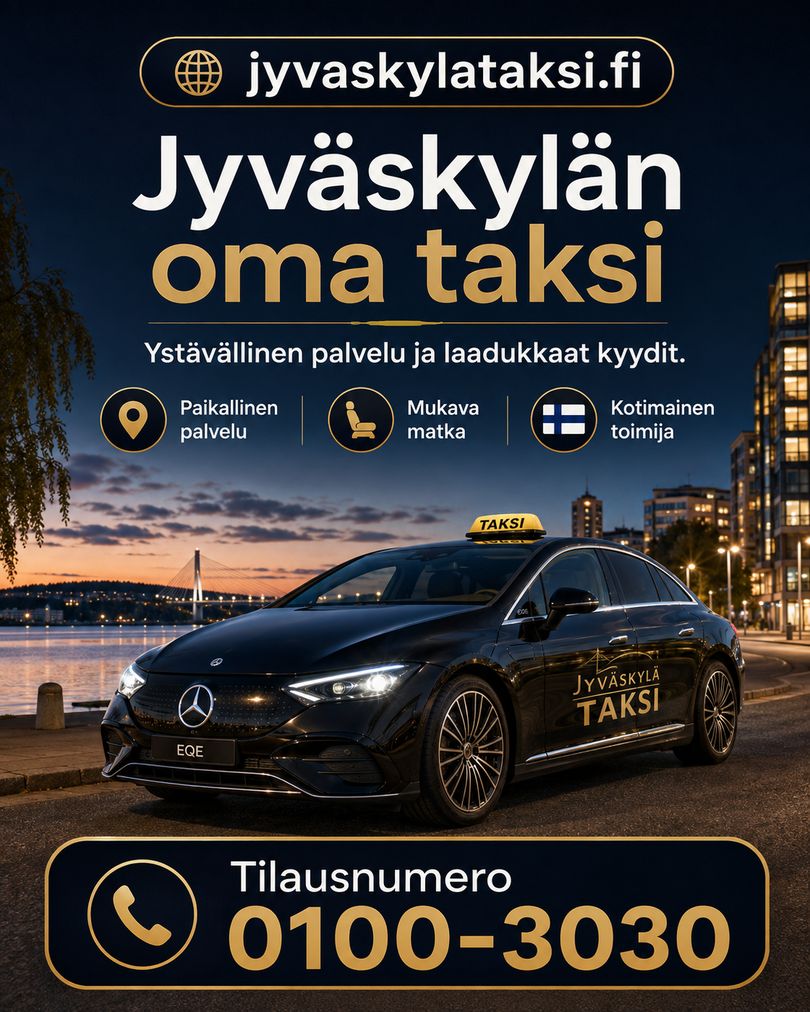 Taksi Jyväskylä – tilaa numerosta 0100 3030